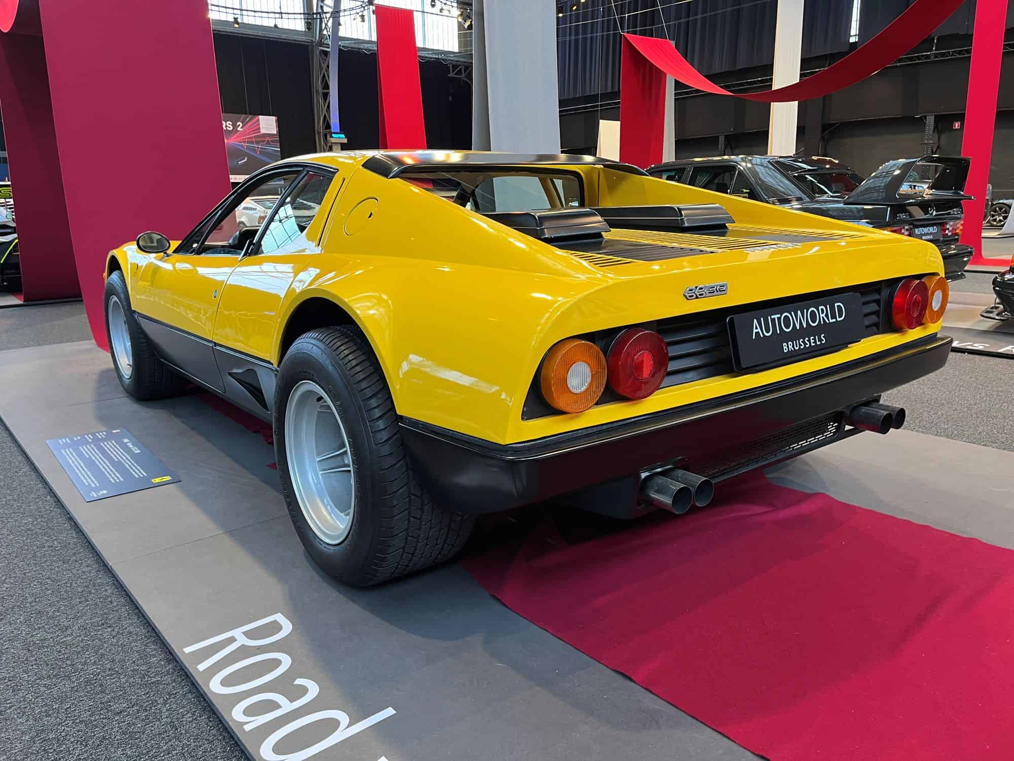 Ferrari 512 BB au musée Autoworld à Bruxelles en janvier 2023
